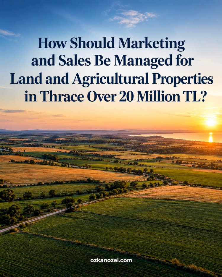 Sale of Plots and Land Exceeding 20 Million TL in Thrace: How Should Strategic Marketing Be Managed?
